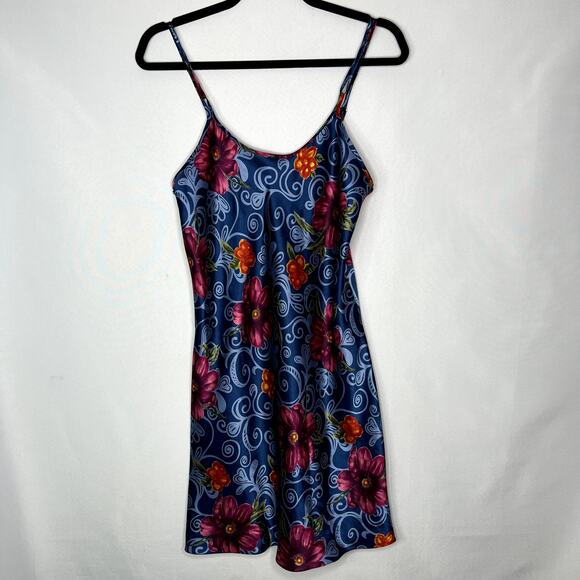 Erika Taylor floral Multicolor Polyester Intimates Night Gown Slip Dress Small - Picture 1 of 10